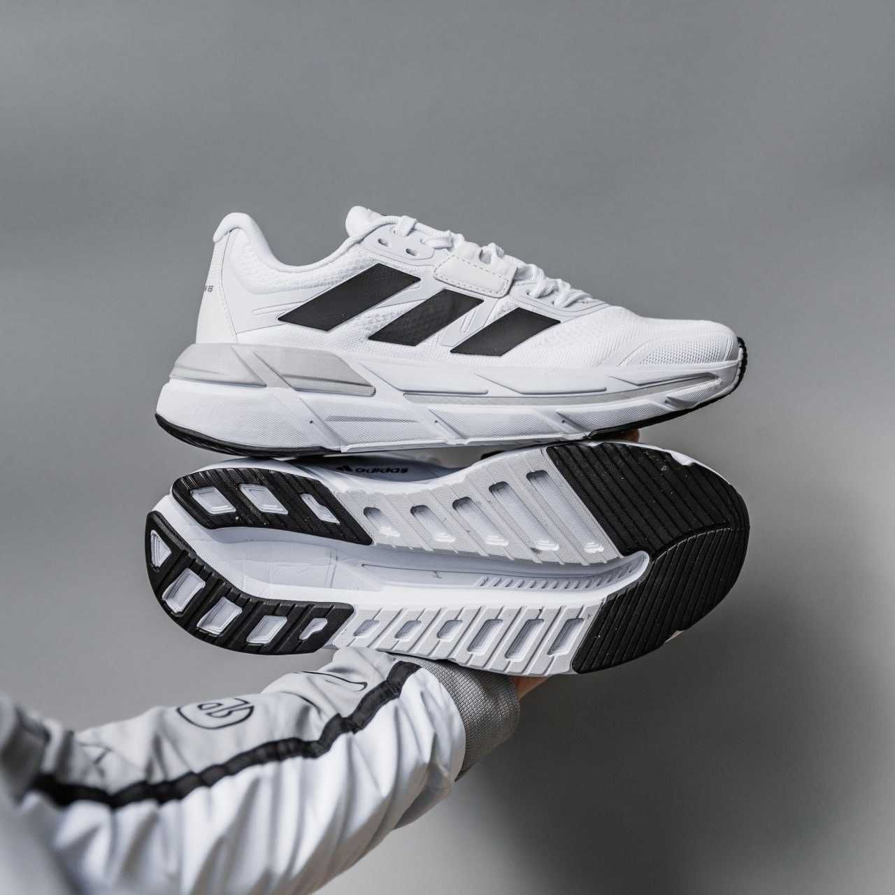 Чоловічі кросівки Adidas Adistar 2.0 білий з чорним 3080 ХІТ КРОСИ