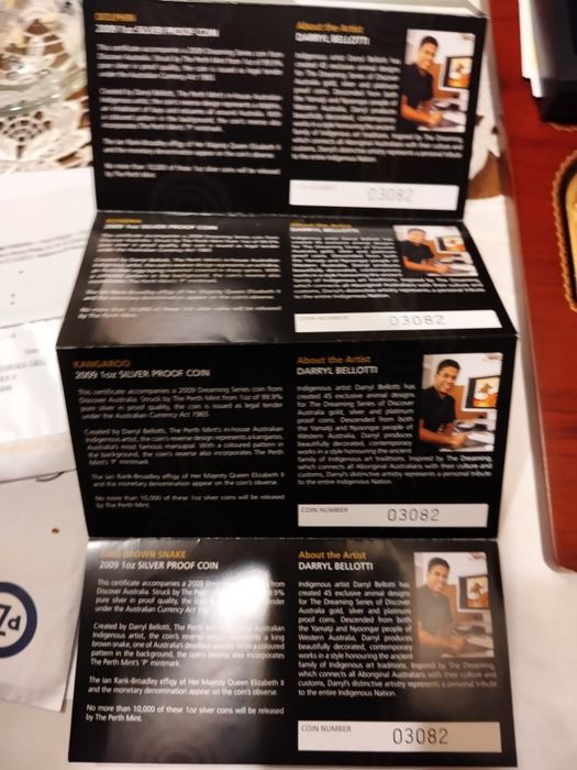 Seria discover Kolekcja monet srebrnych 5 szt w opakowaniu