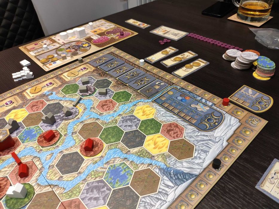 Terra Mystica + Dodatek Ogień i Lód (podstawka PL, dodatek EN)
