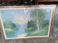 Pinturas a óleo, assinadas e emoldurados