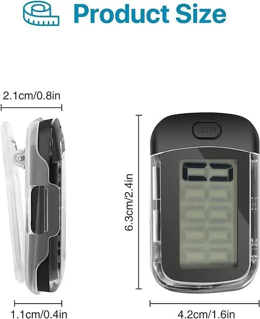 Крокомір цифровий 3D з кліпсою та шнурком