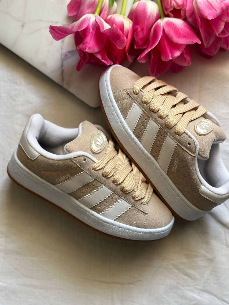 Кросівки Adidas Campus Beige White Кроссовки Адідас Кампус Адидас