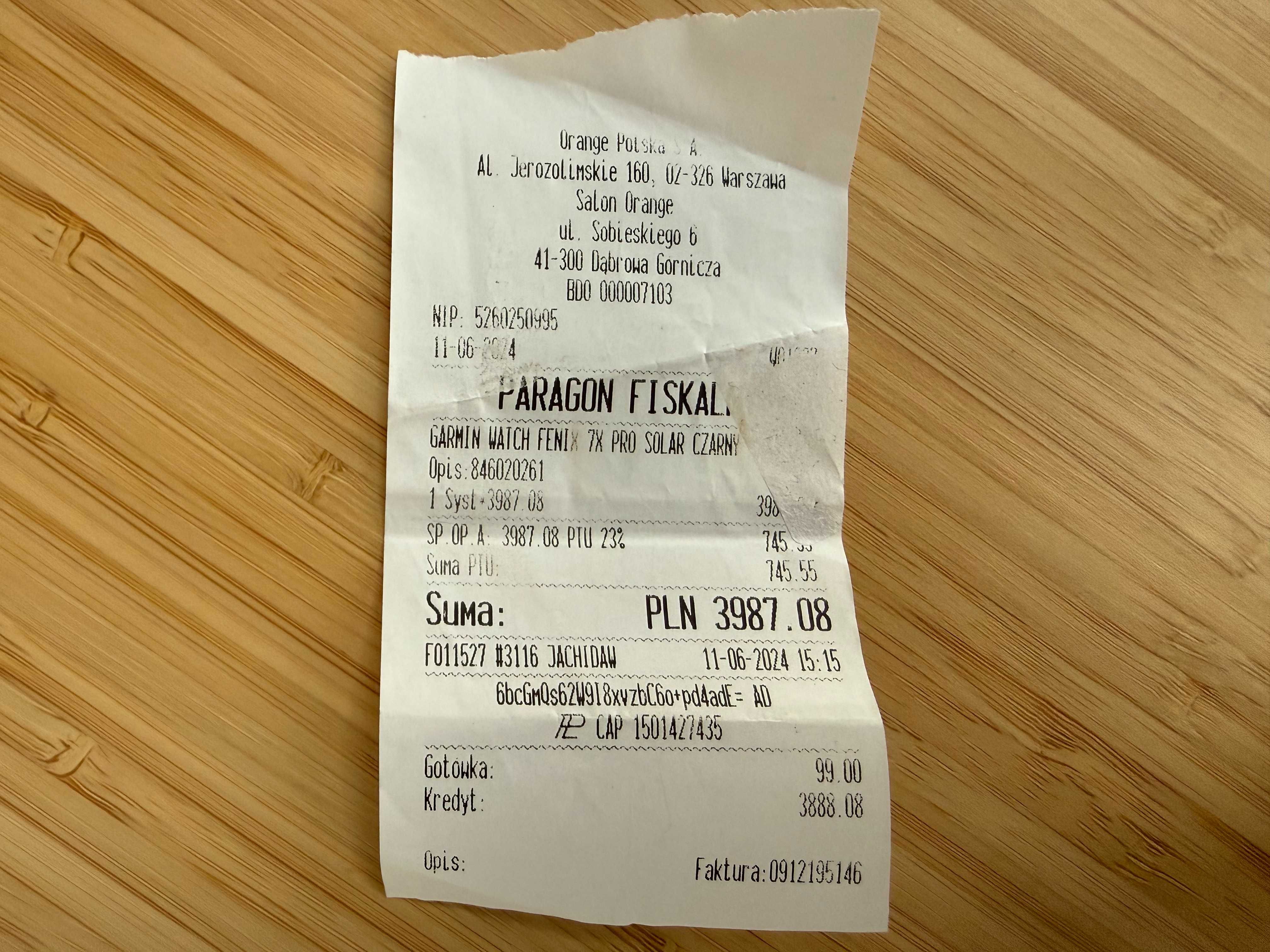 Garmin Fenix 7X Pro Solar czarny, stan 8,5/10, gwarancja do 06.2026