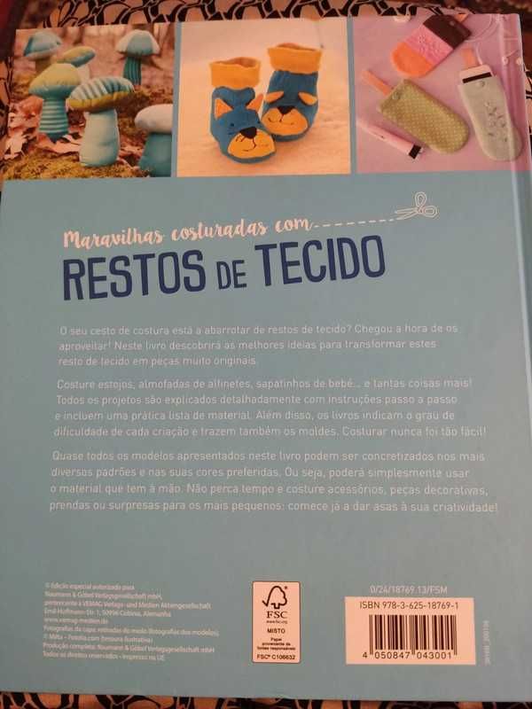Livro com ideias de costura