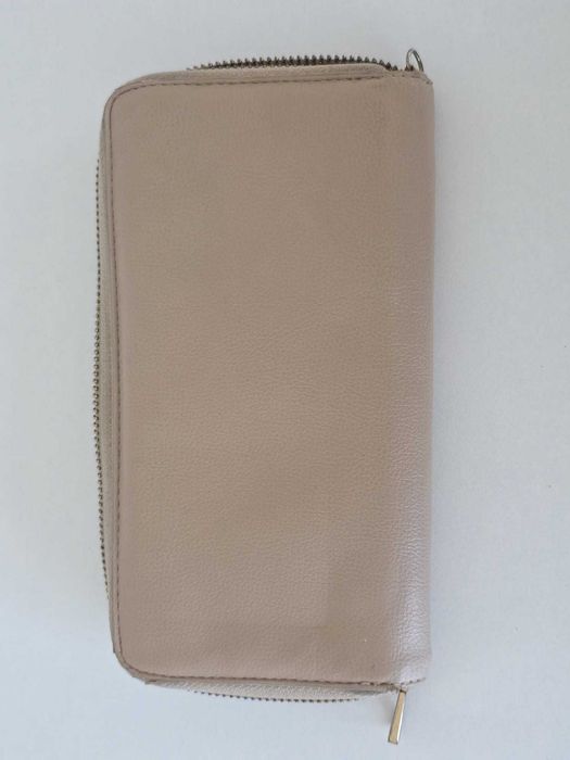 Carteira Parfois Bege com Fecho e Porta-Moedas