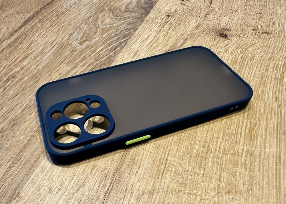 Etui matowe silikonowe iPhone 15 PRO niebieskie