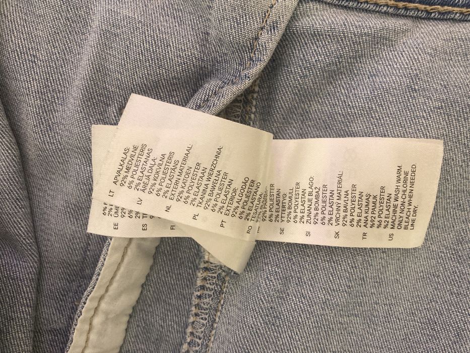 Kurtka jeansowa ramoneska krótka h&m