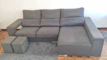 Sofa 3 Lugares + chaise long modelo Luna