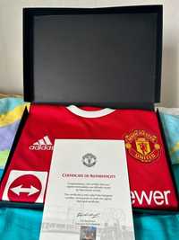 Camisola Manchester United assinada Luke Shaw c/ selo autenticidade
