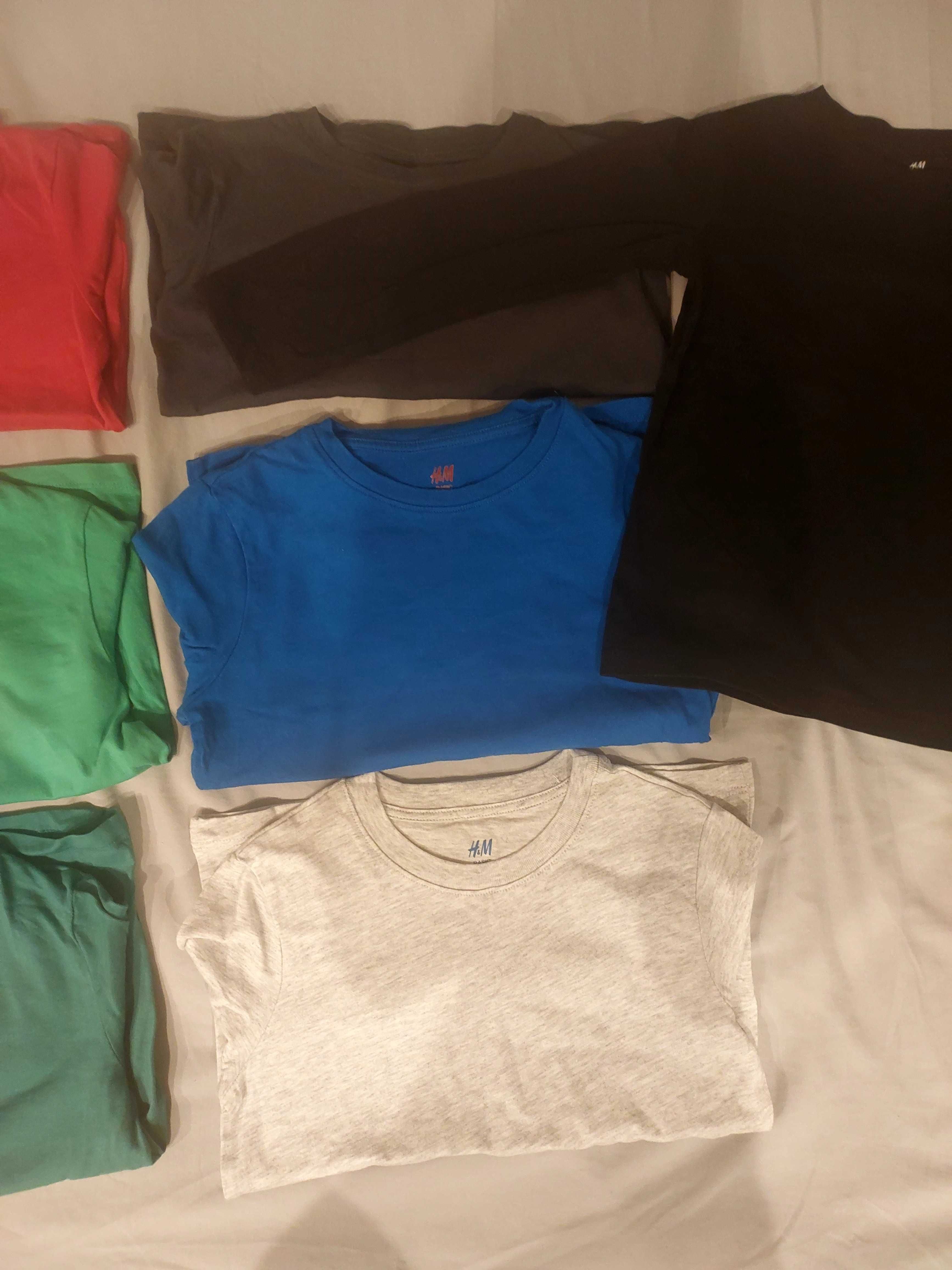 T-shirty H&M 110/116 7szt na dlugi rękaw