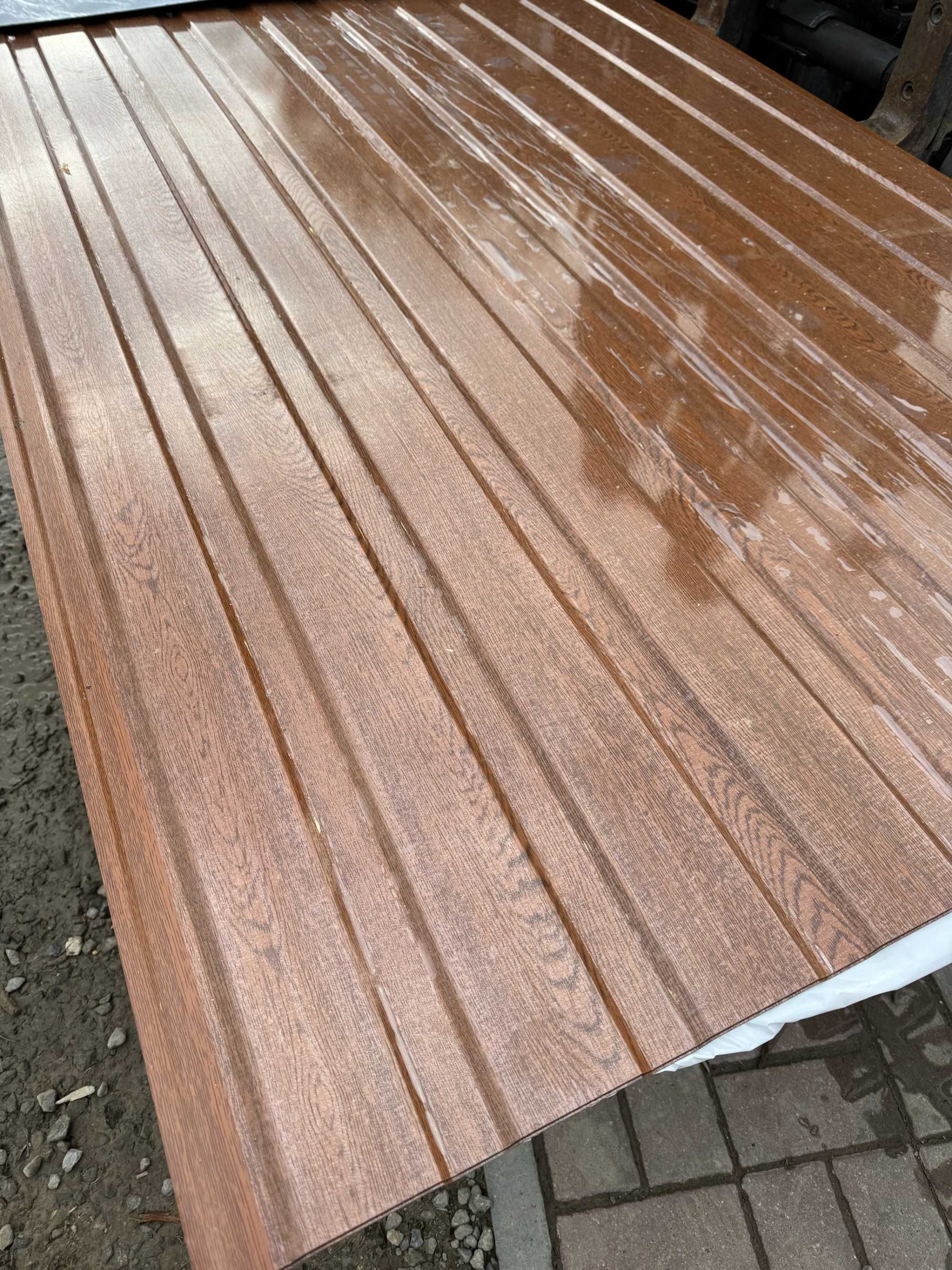Blacha Trapezowa T8 T12 Grafit Brąz Drewnopodobne Podbitki Okucia