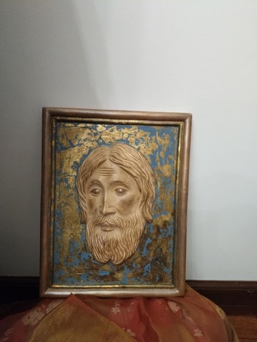 Quadro em telha pesado pintado á mão