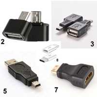 Переходники Micro USB Type-C к USB,Mini USB к USB,HDMI miniHDMI