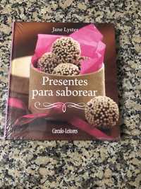 Livro de receitas “presentes para saborear” Novo. Ainda com plastico.