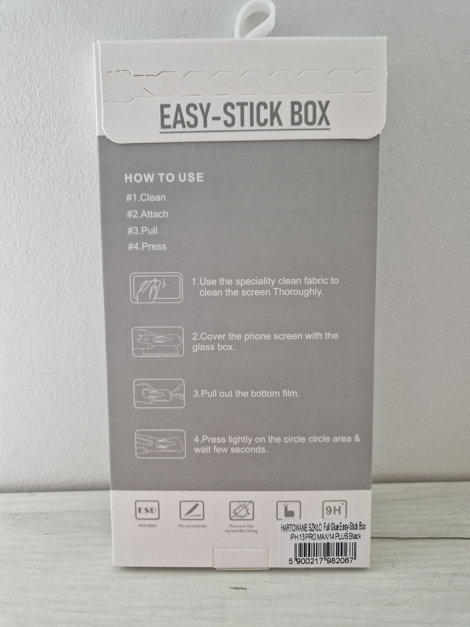 Hartowane szkło Full Glue Easy-Stick Box do IPHONE 13 PRO MAX/14 PLUS