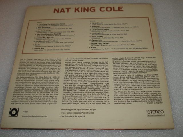 LP Vinil Antigo de Nat King Cole