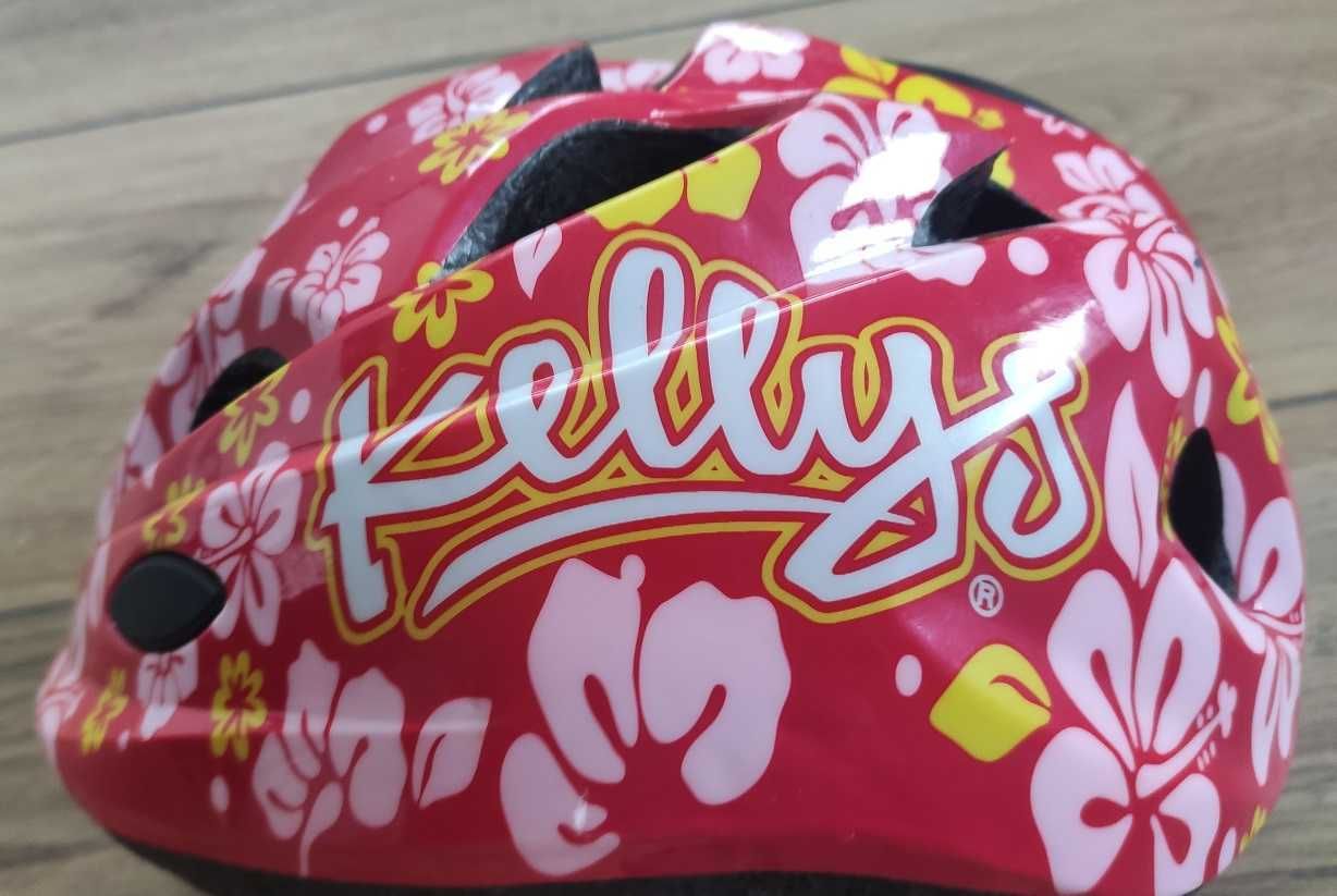 kask kellys 52-56 rowerowy/hulajnoga dla dziewczyki