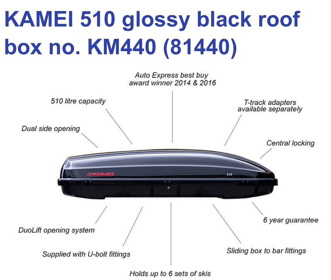 Roof Box kamei 510 - Rack de teto