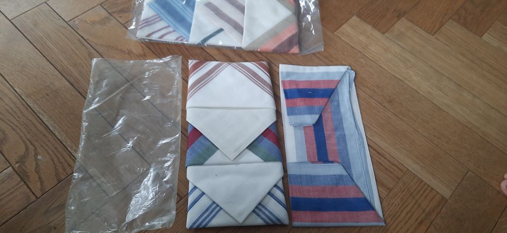 Nowy zestaw materiałowych chusteczek do nosa 44x44 cm