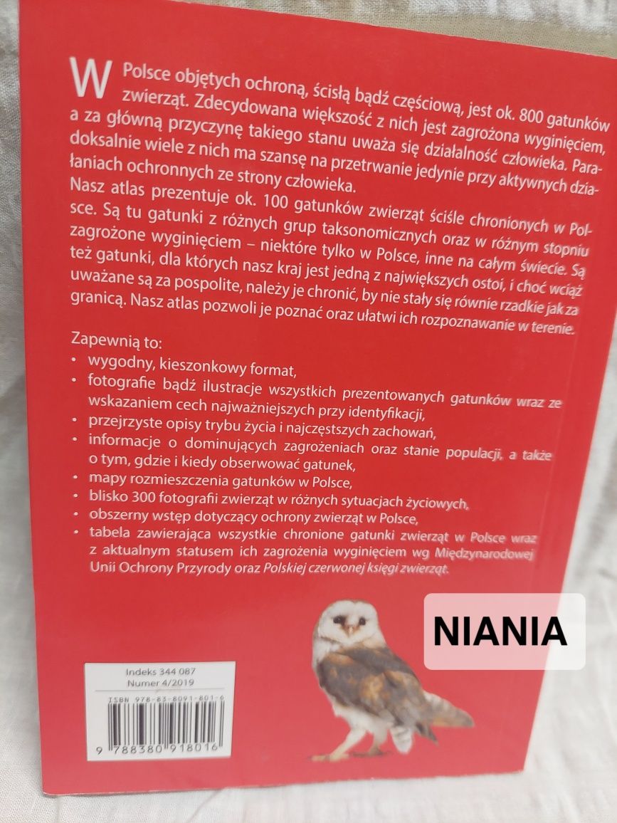 Atlas zwierząt chronionych w Polsce książka Nowa