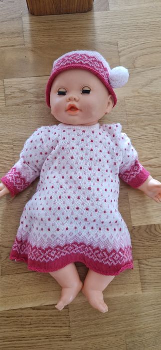 Lalka bobas dzidziuś, mówi, rusza buzią piękna 45 cm