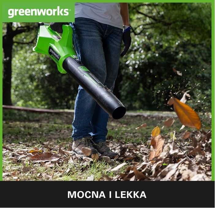 Dmuchawa Akumulatorowa Do Liści Greenworks 24V 2Ah 145km/h #427243