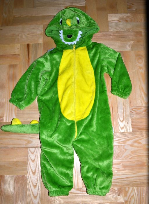 100^ Smok dinozaur pluszowy strój piżama przebranie 3/4Lat_98/104 cm