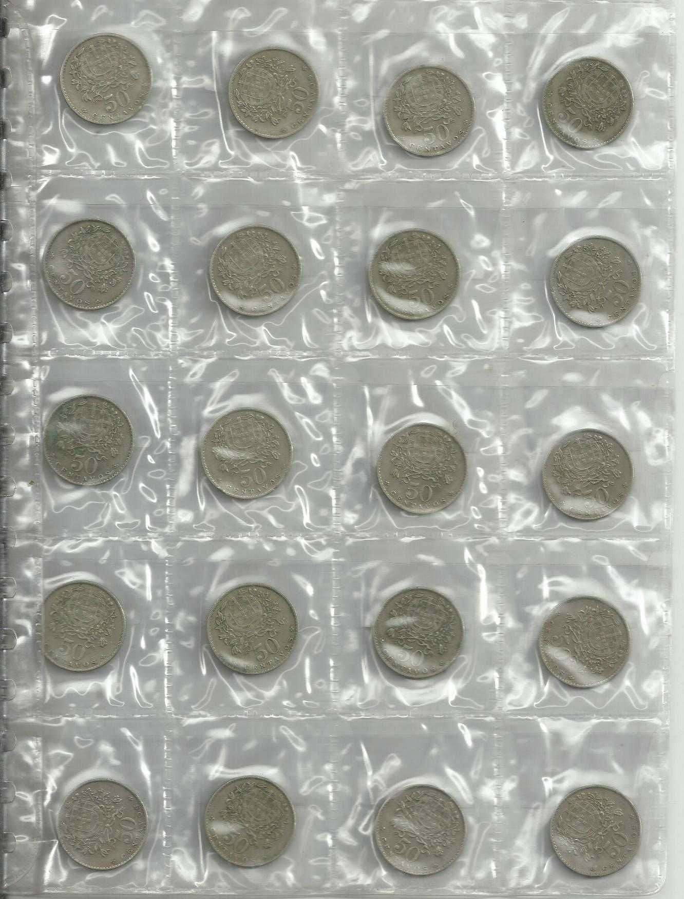 Lote com 103 moedas antigas de 50 centavos - com venda individual