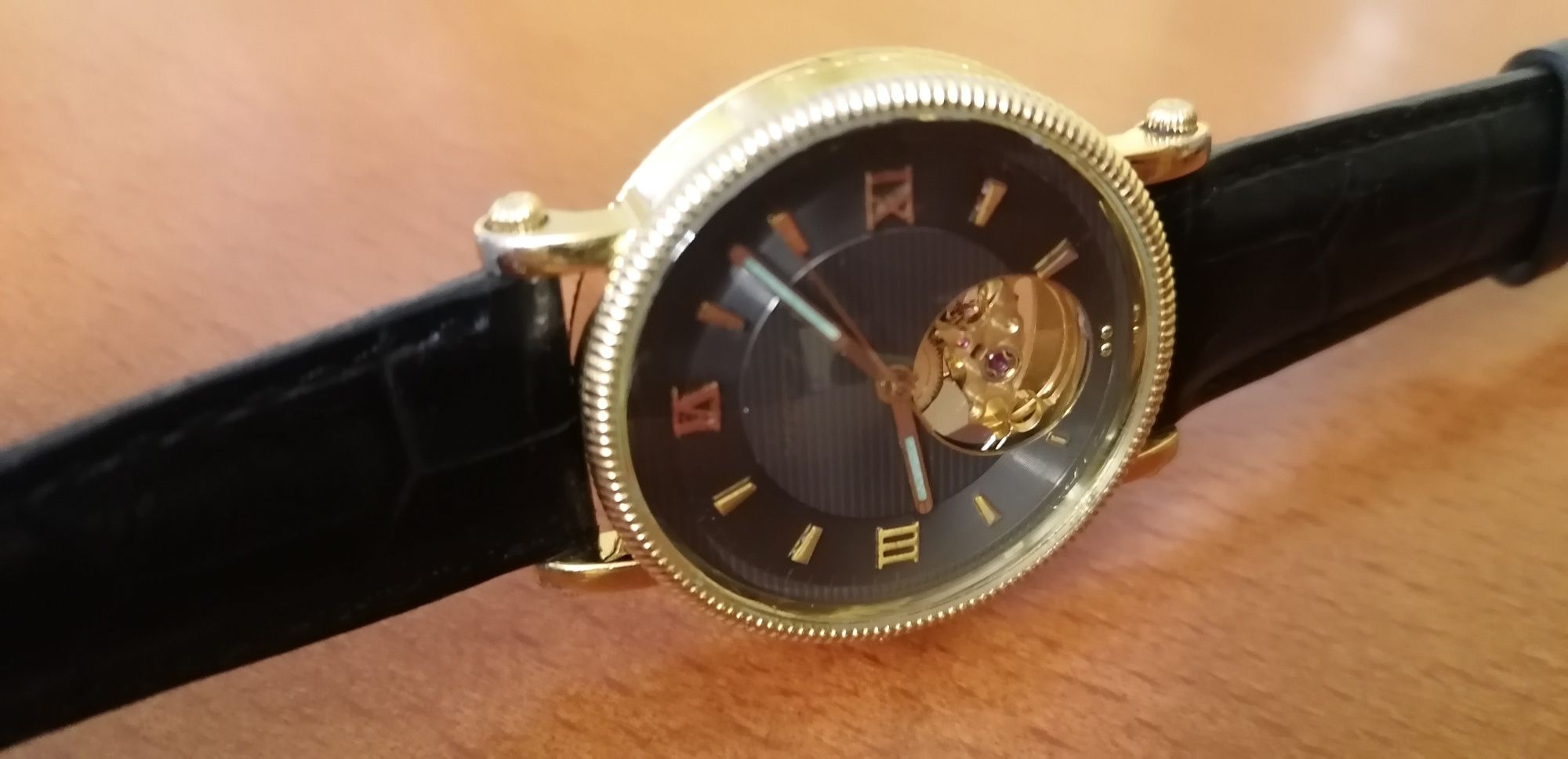 Relógio kolber geneve automatic open face tourbillon