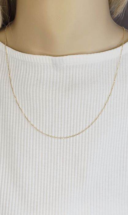 Złoty łańcuszek splot kulki próba 585 14k