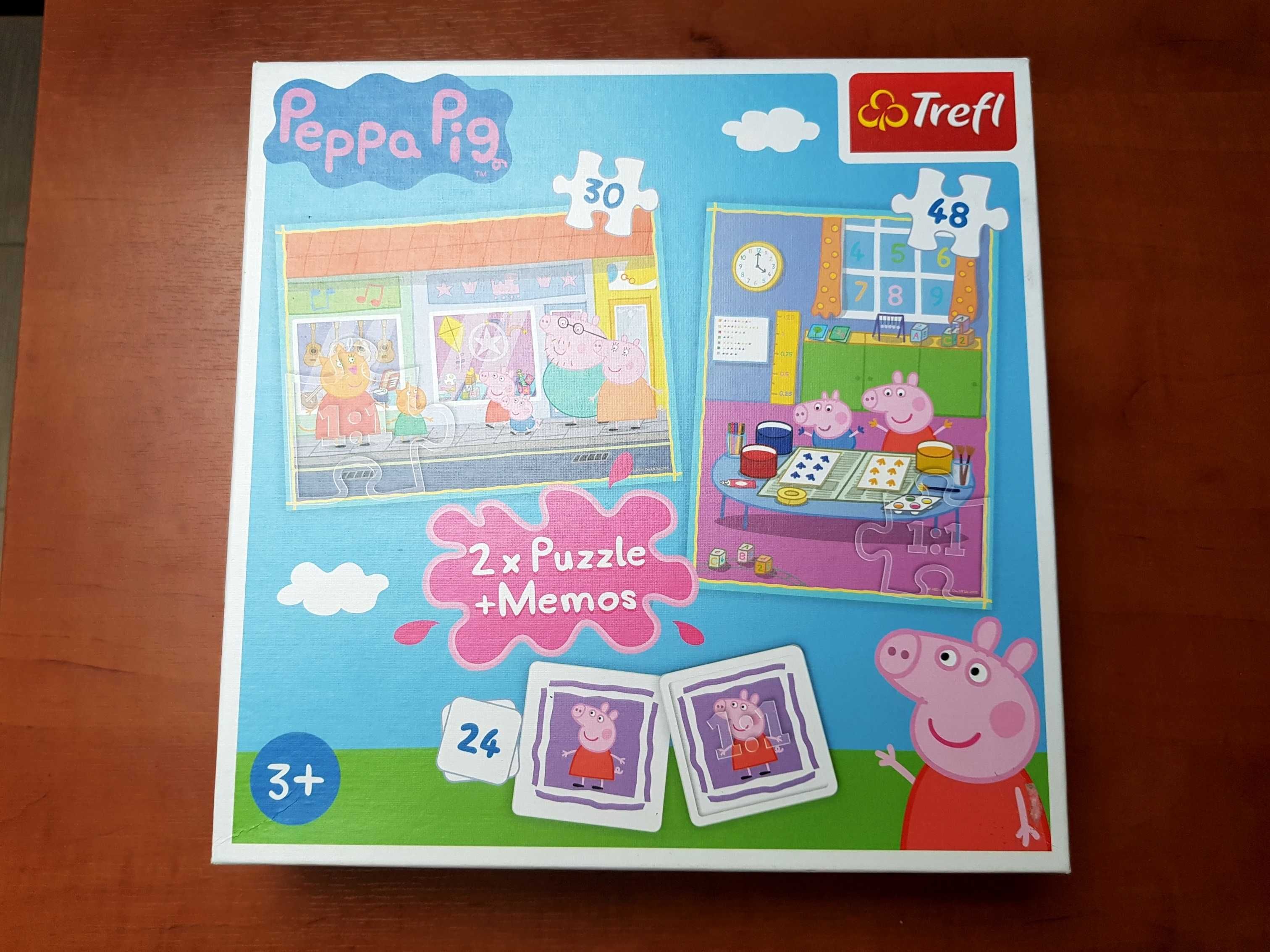 Podwójne puzzle 30 i 48 części Świnka Peppa 3+ Trefl