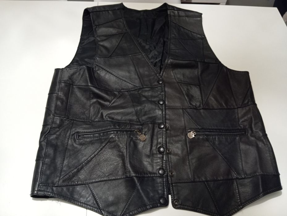 Skórzana kamizelka męska
