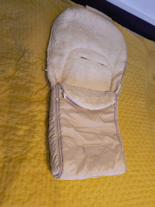 Wełniany śpiwór wózek , sanki ,bdb Kutnik