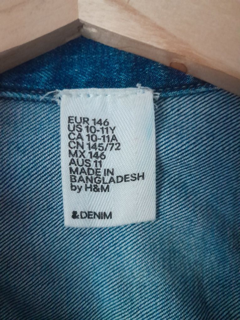 Джинсова куртка H&M на дівчинку 9-11років
