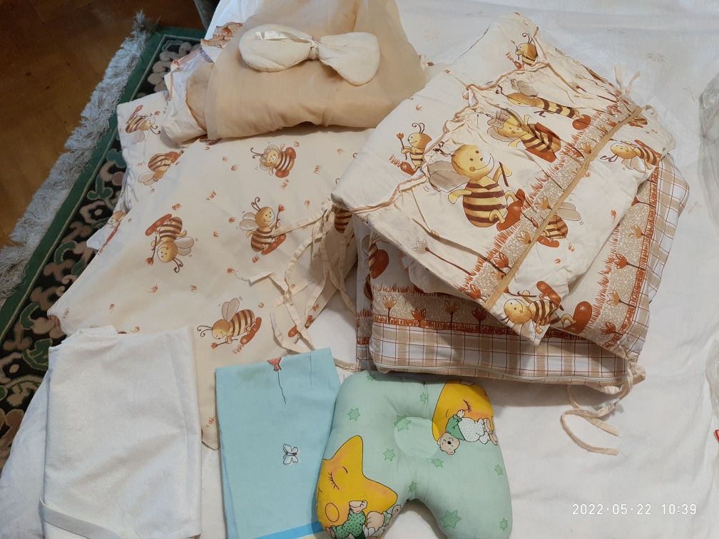 Защита в кроватку, детская постель, одеяло, подушка, наматрасник