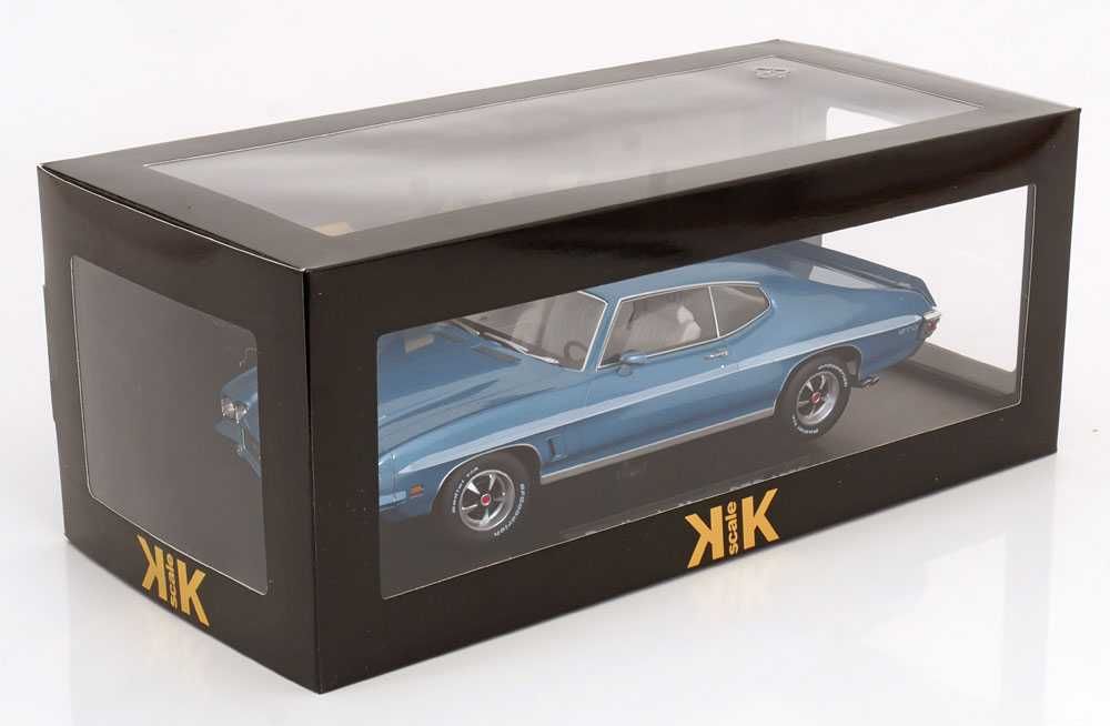 Model 1:18 KK-Scale Pontiac LeMans GTO 1972 light blue metallic