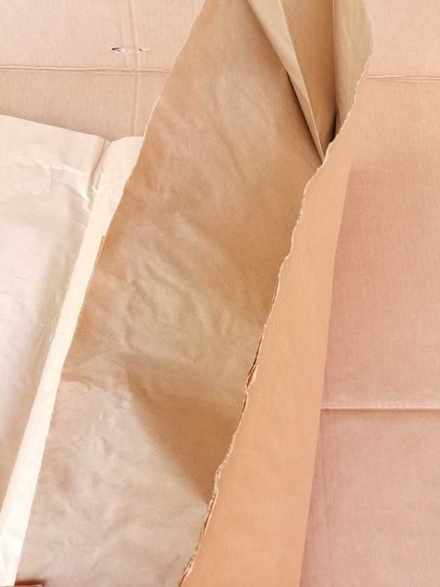 Pojemny papierowy worek wzmacniany, trójwarstwowy. Bardzo duży. Nowy.