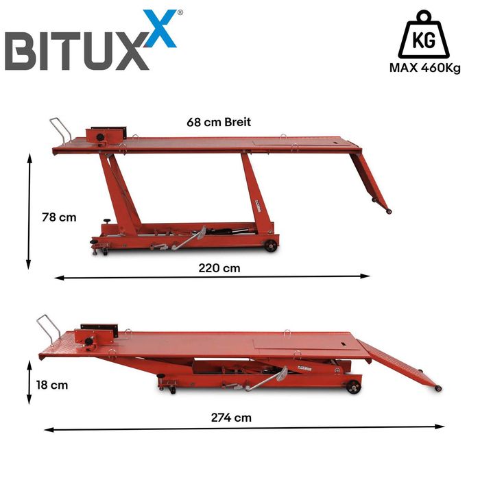 Hydrauliczny Podnośnik Motocyklowy Do serwisu Motoru 460 kg