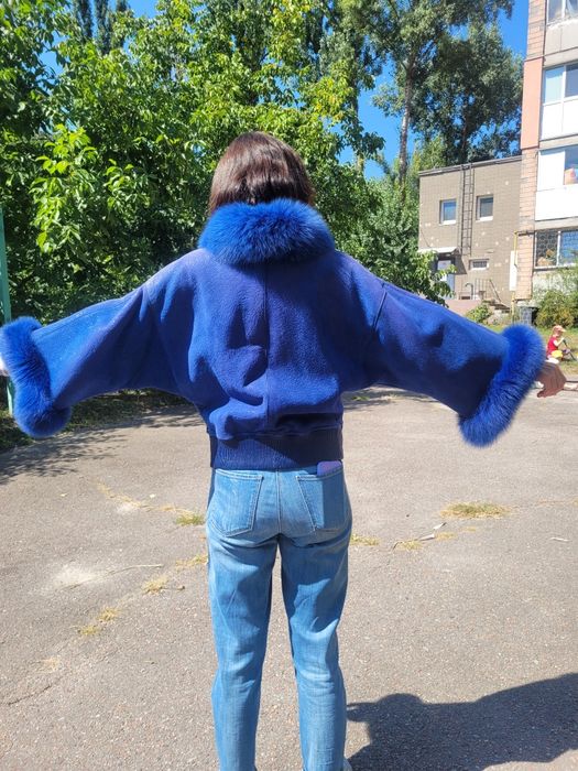 Дублянка, куртка, натуральне хутро песець