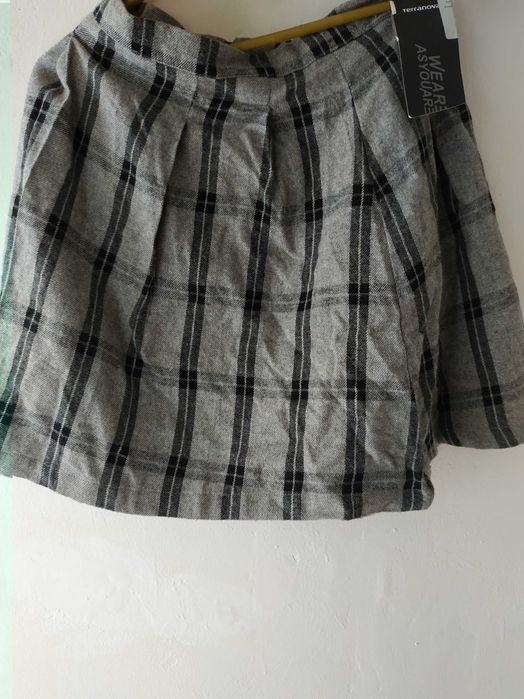 Спідниця, Нова, юбка, XS, байкa, сірий, до куртки, топ, тепла