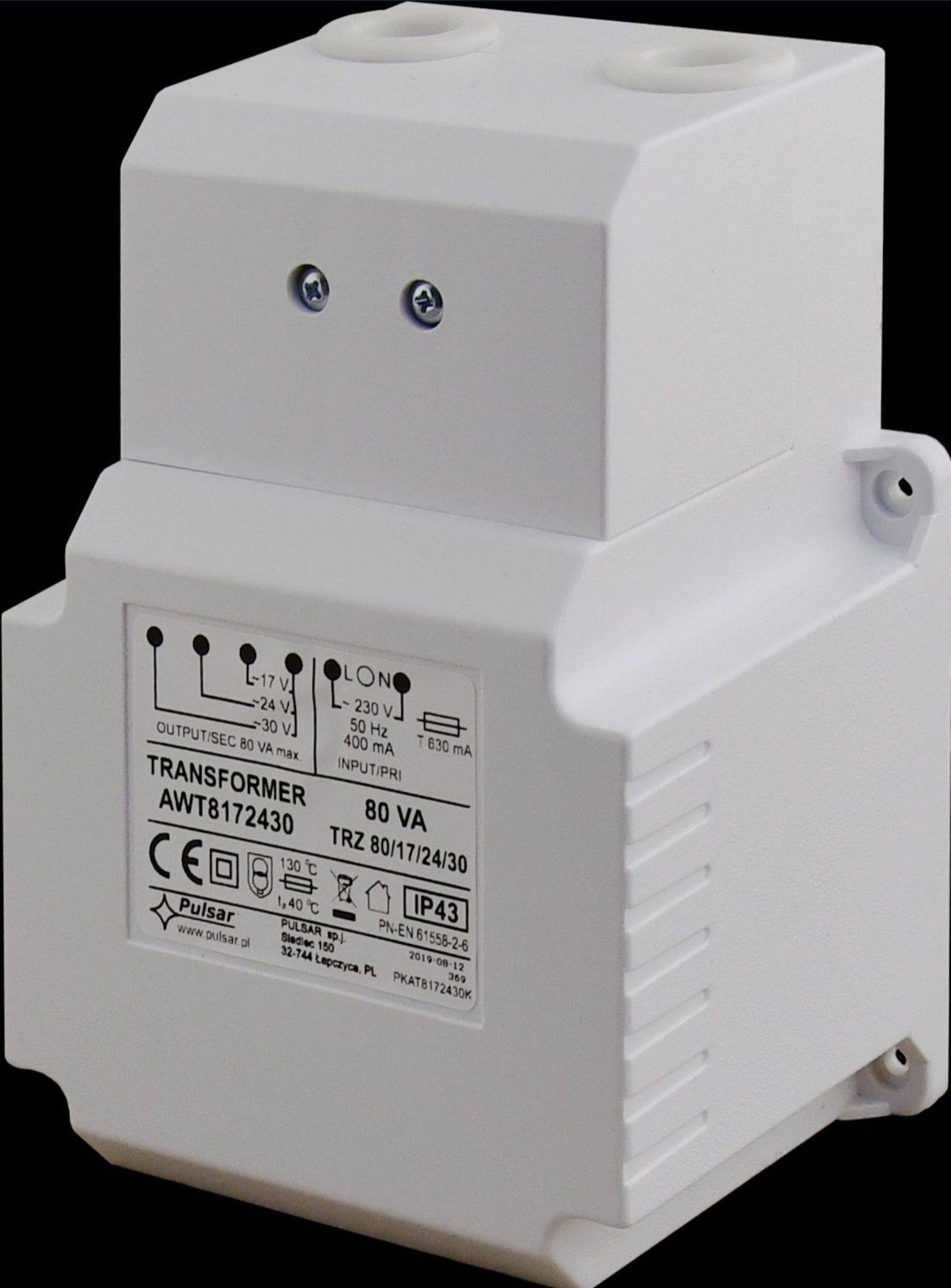 Zasilacz 24V Pulsar Transformator PULSAR TRZ 80VA/17V/24V/30V