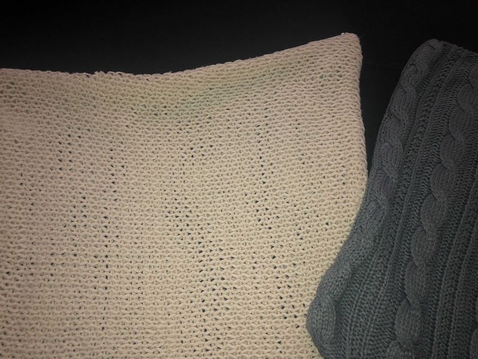 Poszewki zimowe dziane 2 szt. 46x40, 45x45