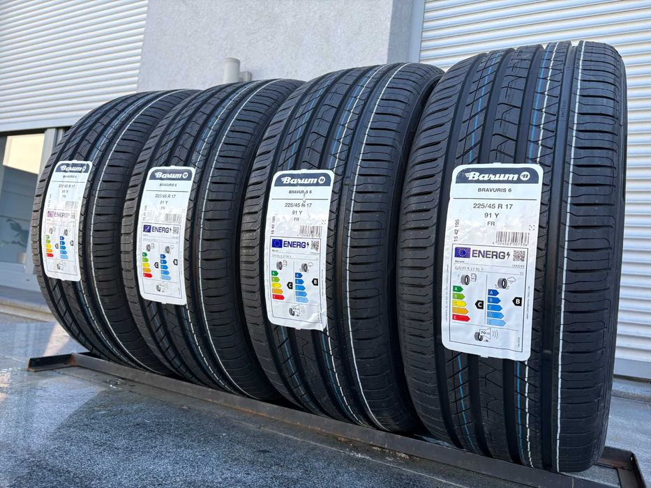 komplet lato 225/45R17 Barum Bravuris 6 prod. 2025 rok!  91Y C,B,70db