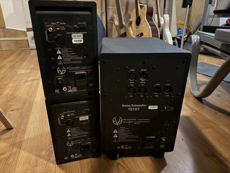 Monitory studyjne eve audio sc204 + subwoofer ts-107 pelen zestaw