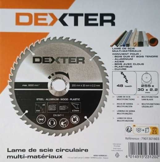 Wielofunkcyjna Tarcza Dexter firmy Scheppach 255 x 30 x 2,2 mm 48-Z