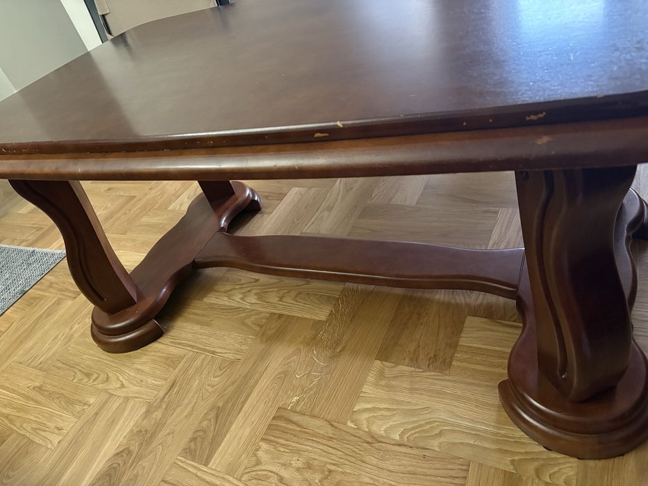 Skorzana kanapa + ława