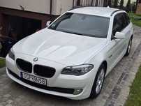 BMW 520 F11 piękna Biel, czarna skora, zadbana, full Navi, zamiana
