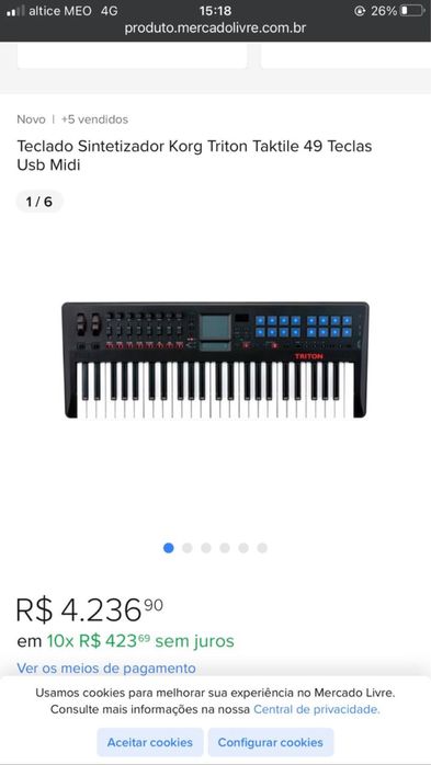 Sintentizador KORG TRITON 49 teclas