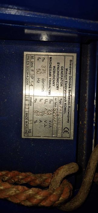 Generator typu PMzg132M-16B