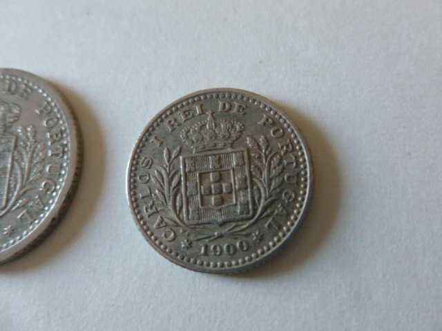 Moedas 50 e 100 Reis, 1910